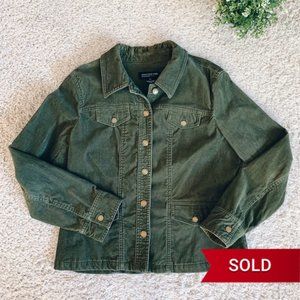 SOLD - Jones New York Signature Olive Corduroy Ja…
